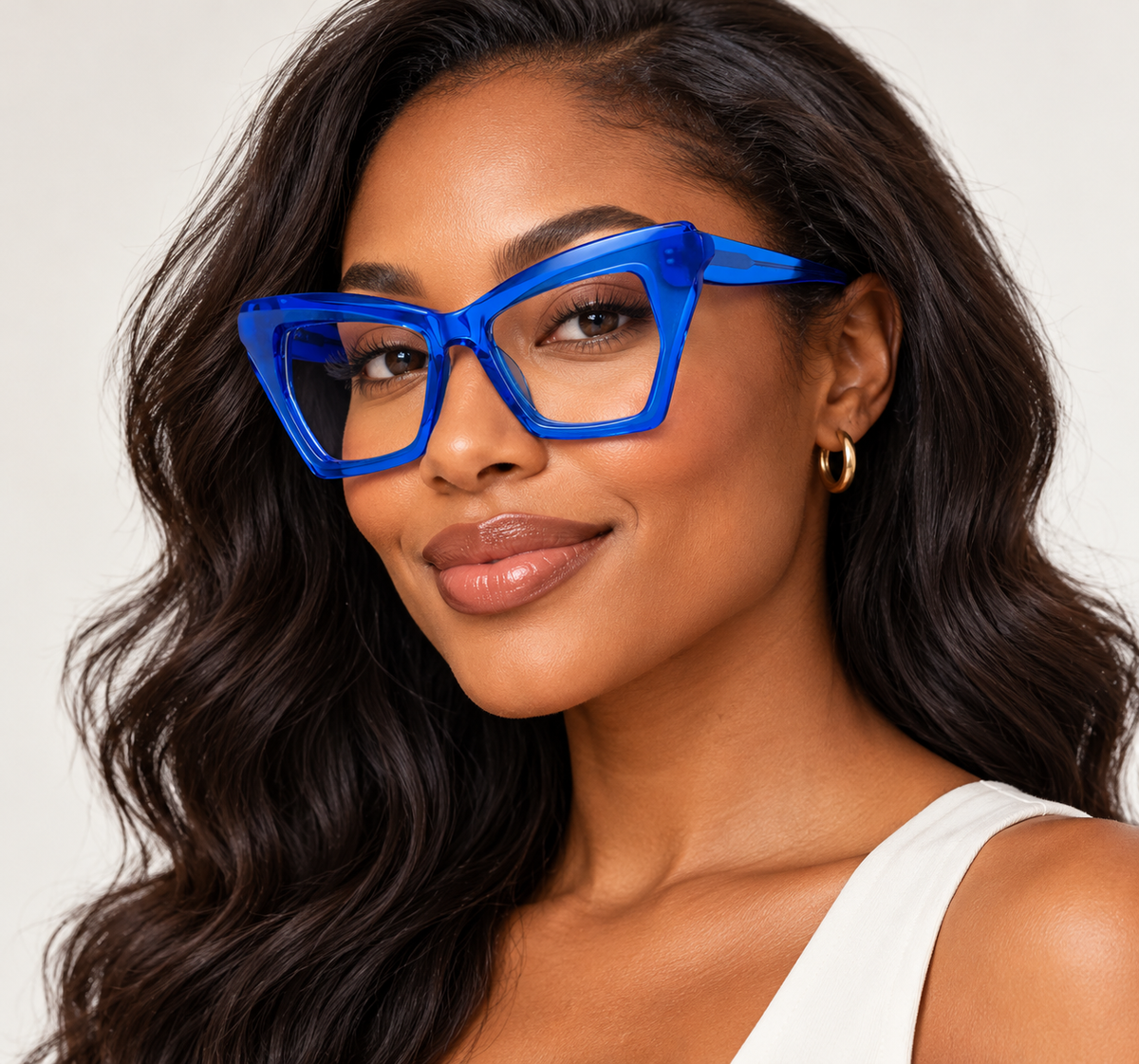 Cobalt Blue Square Eyeglasses