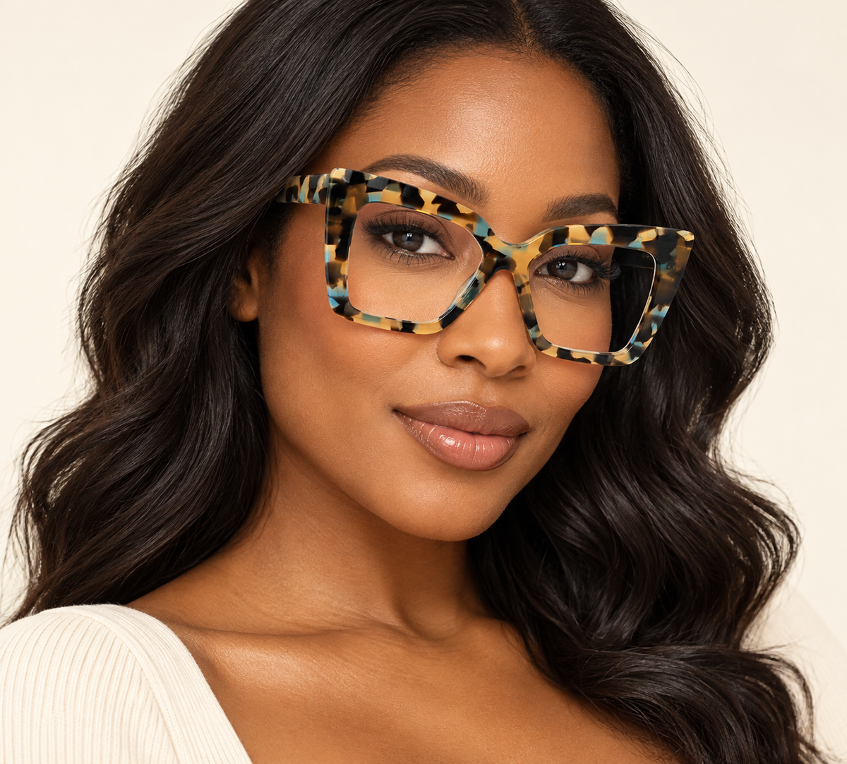Multicolor Tortoiseshell Square Eyeglasses