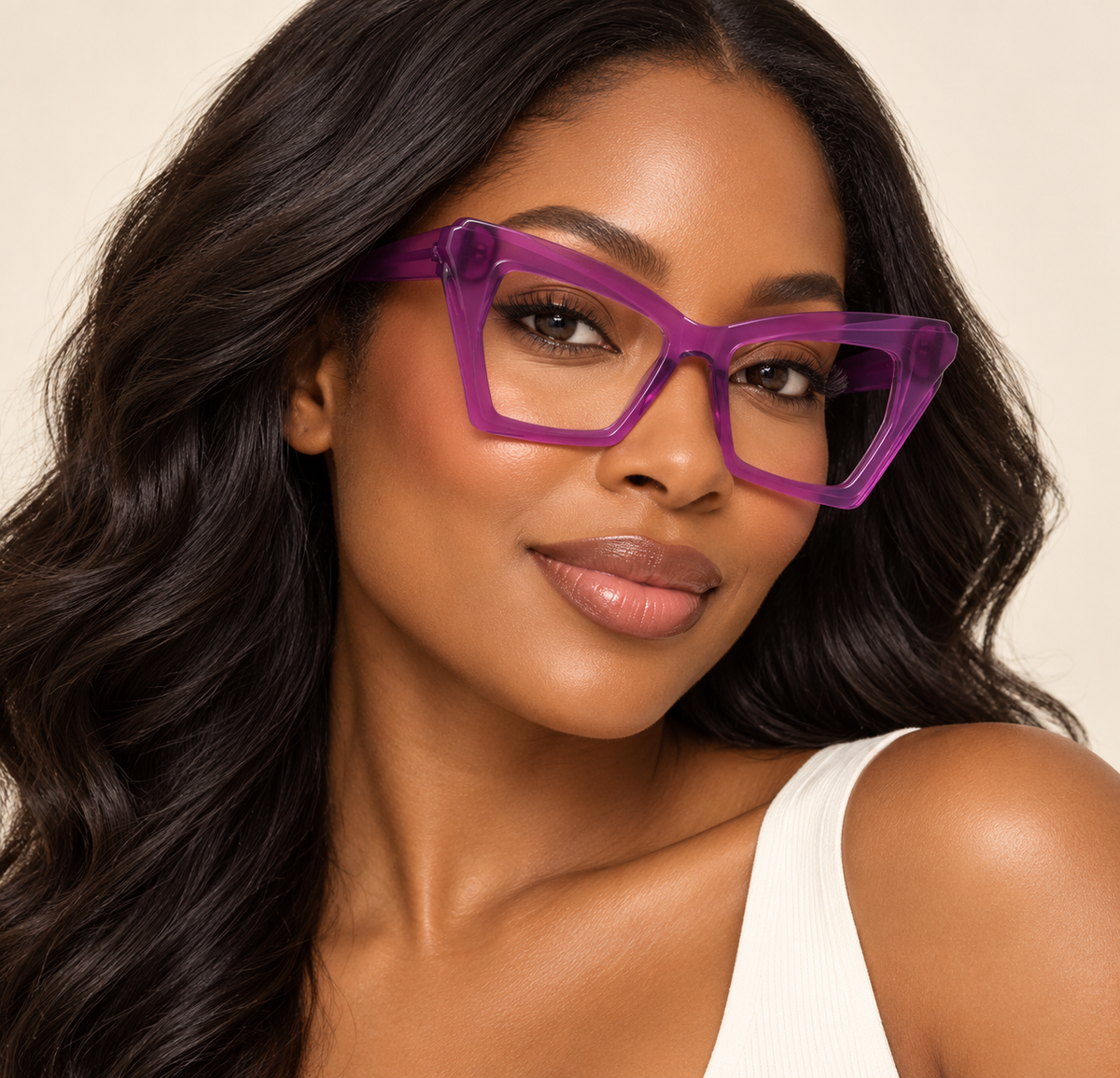 Purple Square Eyeglasses