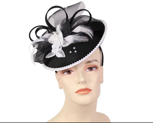 Monochrome Elegance Fascinator