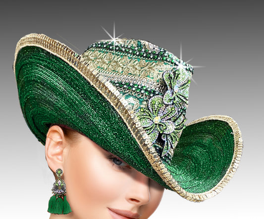 Houdini Green Cowboy Hat