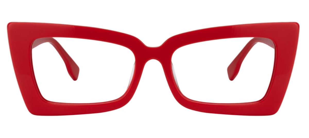 Red Rectangle Eyeglasses