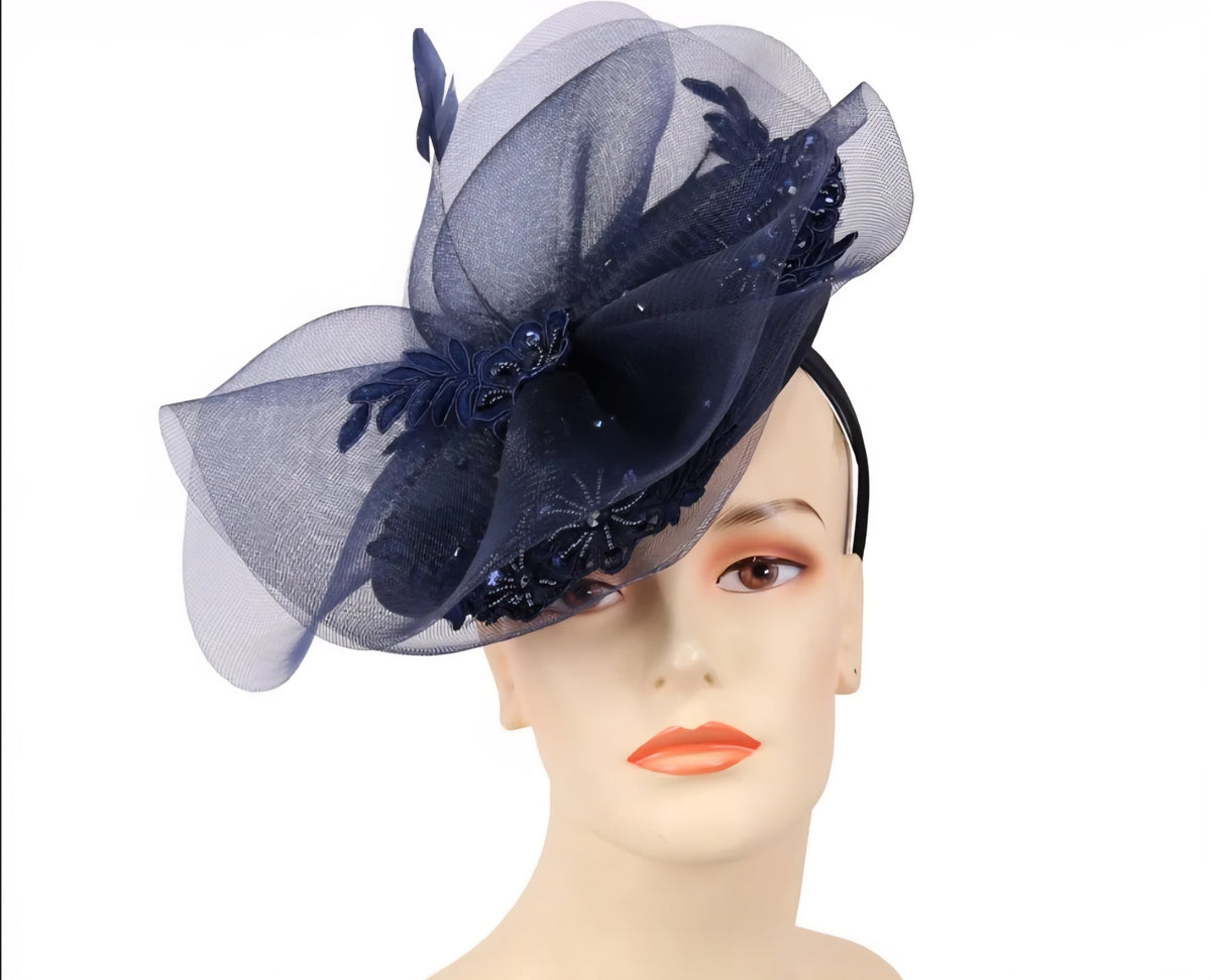 Midnight Pearl Fascinator