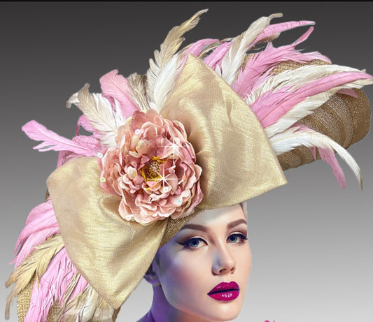 Blush Royale Wide-Brim Hat